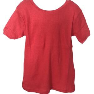 French Toast Little Boy’s 2x2 Ribbed T-shirt 6 Red